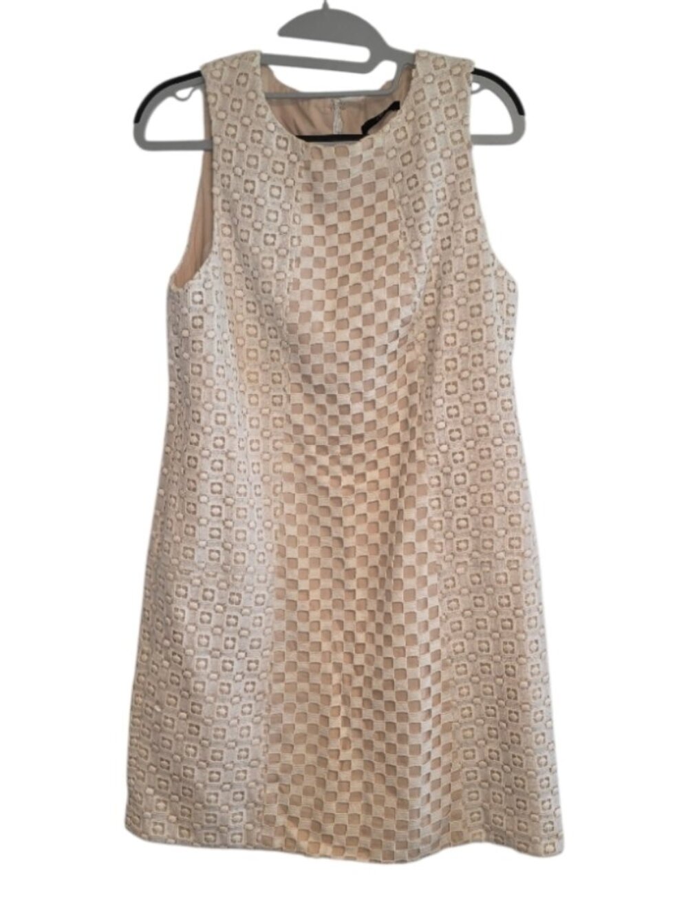 Tibi Sonoran Eyelet Dress Sz 8 Ivory Overlay Neutral Understated Romantic Bridal